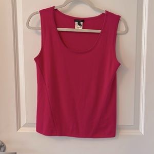 Escada size 38 cashmere tank top pink with stitching detail